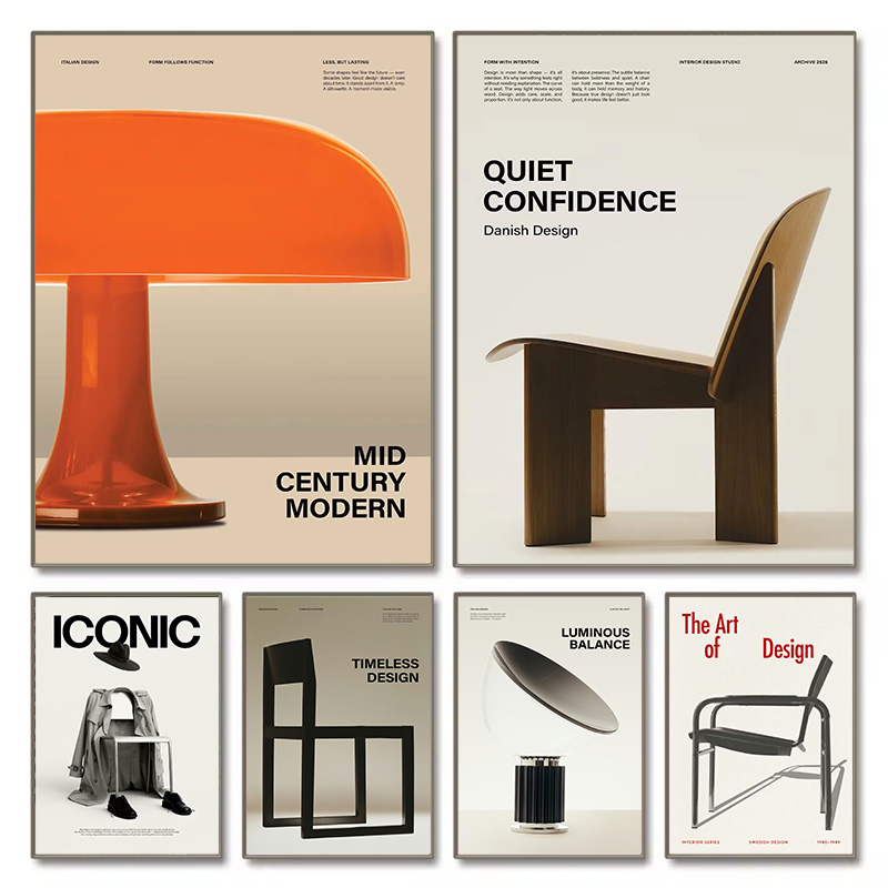 Office Stool - Affiche d'exposition de chaises Bauhaus iconiques