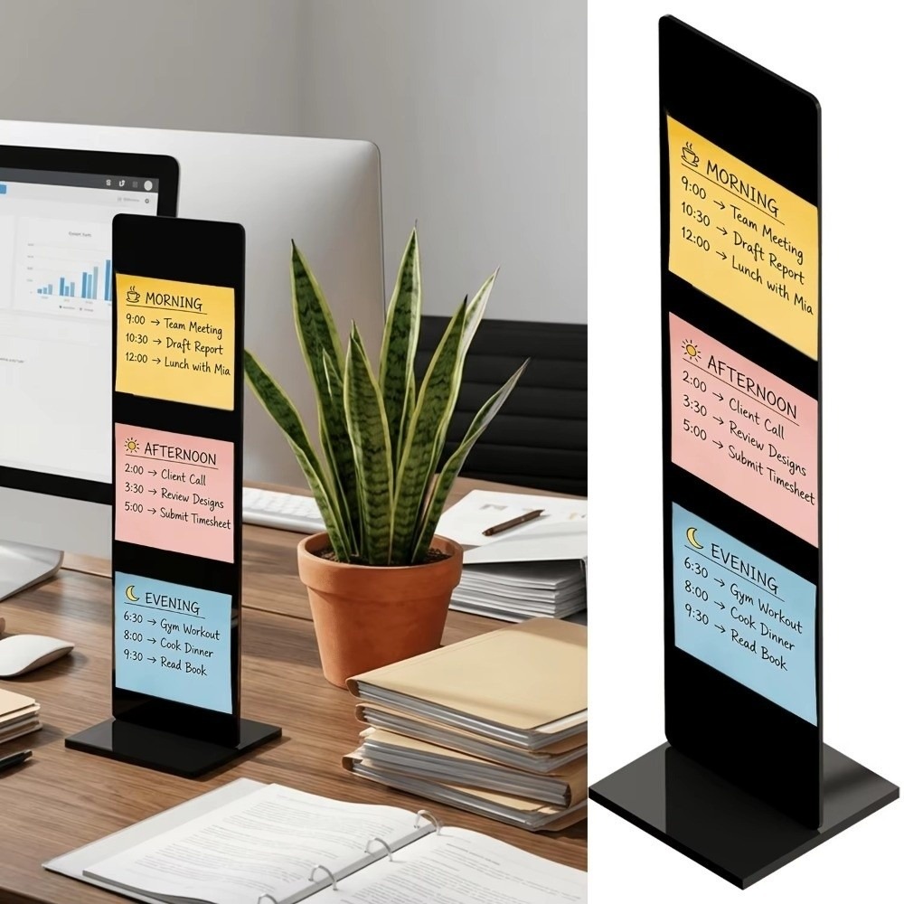 Monitor Stand - Tableau de messages en acrylique détachable,