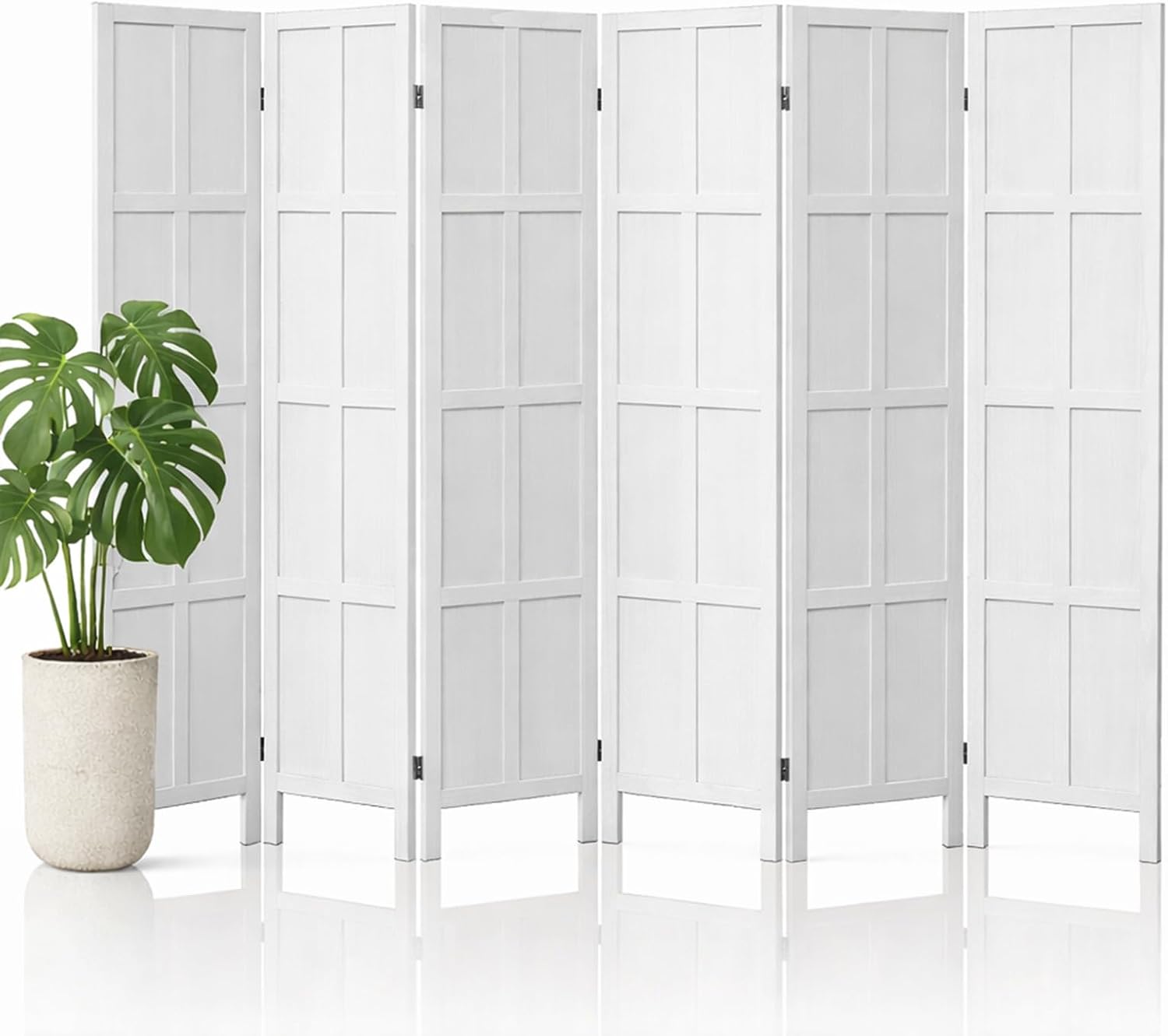 Paravent en bois à 6 panneaux  - Partition Screen Divider avis et prix