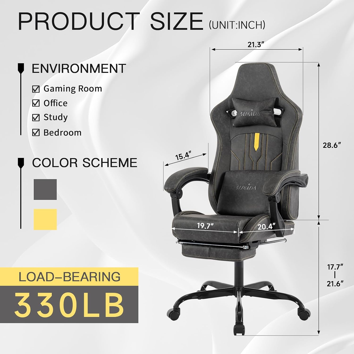 Chaise de jeu avec repose-pied - Office Chair Cushion avis et prix