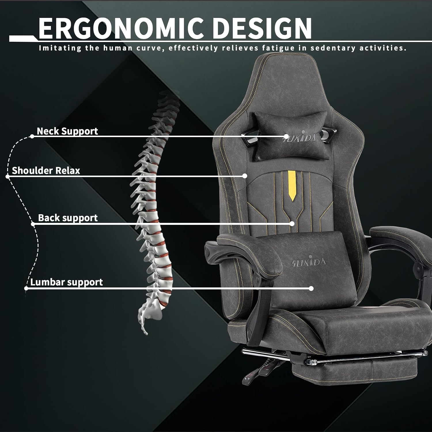Chaise de jeu avec repose-pied - Office Chair Cushion avis et prix