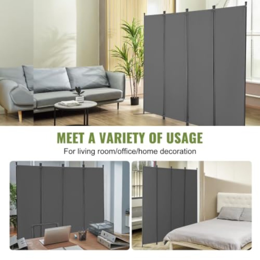Paravent pliable à 4 panneaux  - Partition Screen Divider avis et prix