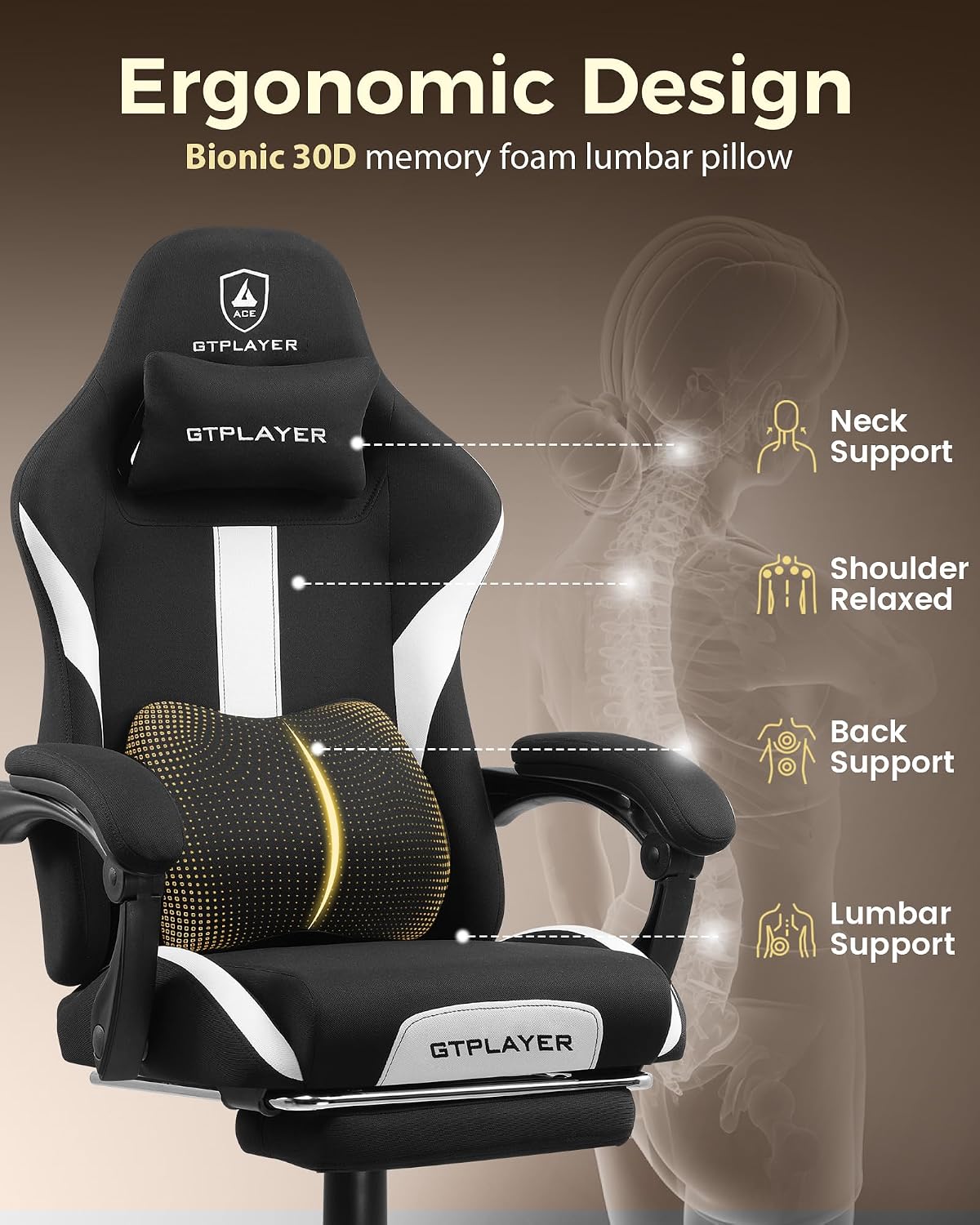 Chaise de jeu LUCKRACER, modèl - Office Chair Cushion avis et prix