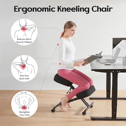 Chaise à genoux en lin, chaise - Office Chair avis et prix